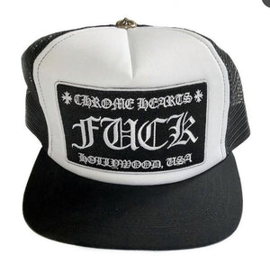 Casquette à broderies Chrome Hearts blanc, noir S