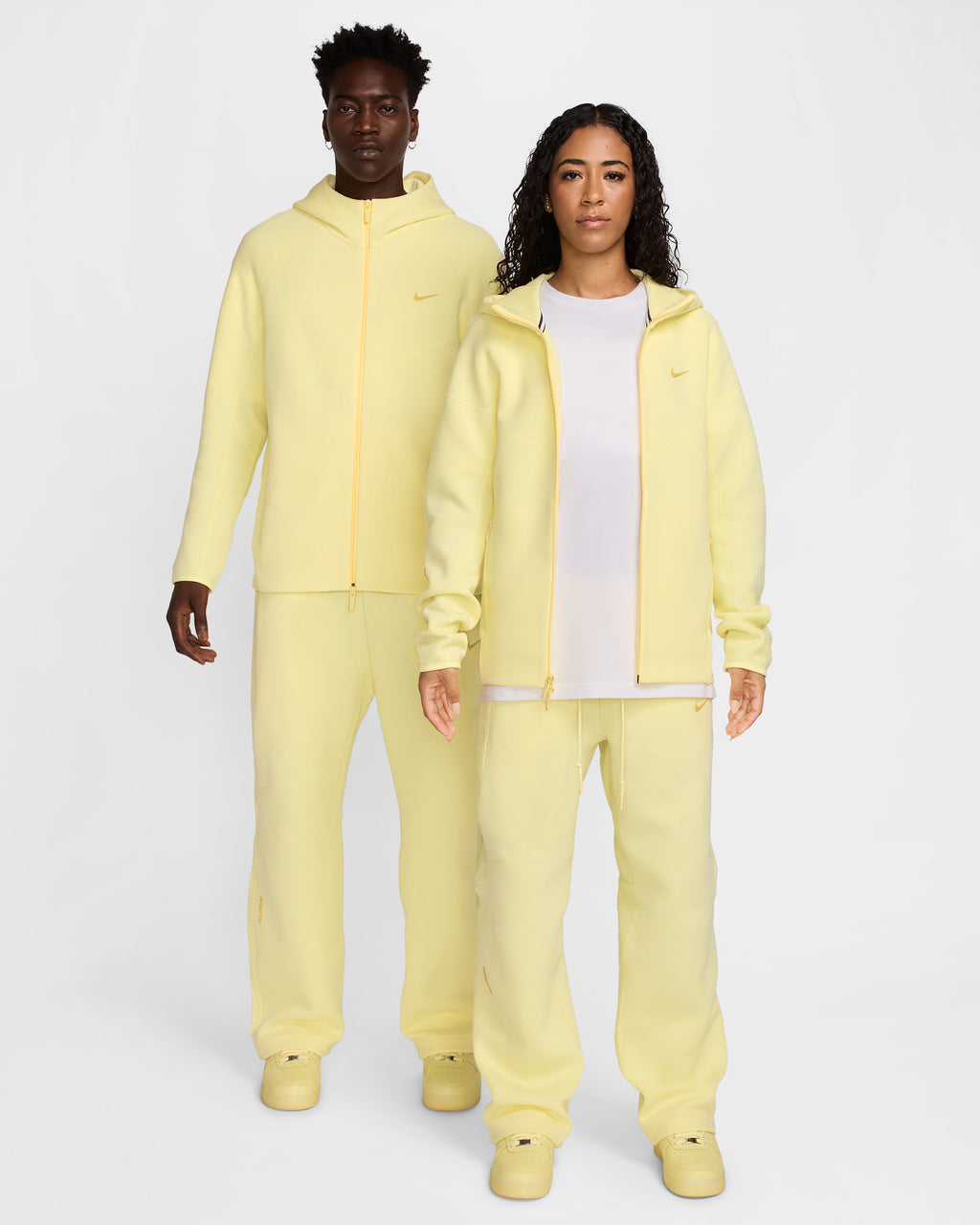 Nik x NOCTV Tech Fleece - Ensemble sweat à capuche et pantalon de jogging Jaune S