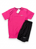 Ensemble Nik running Rose, Noir S
