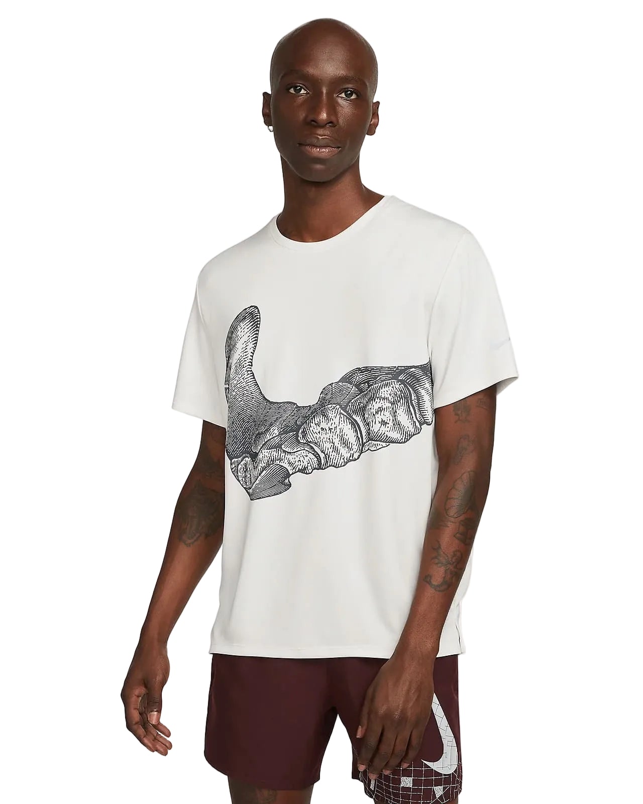 T-Shirt Nik Dri-FIT Running Division "Skeleton Bone Swoosh ” blanc S