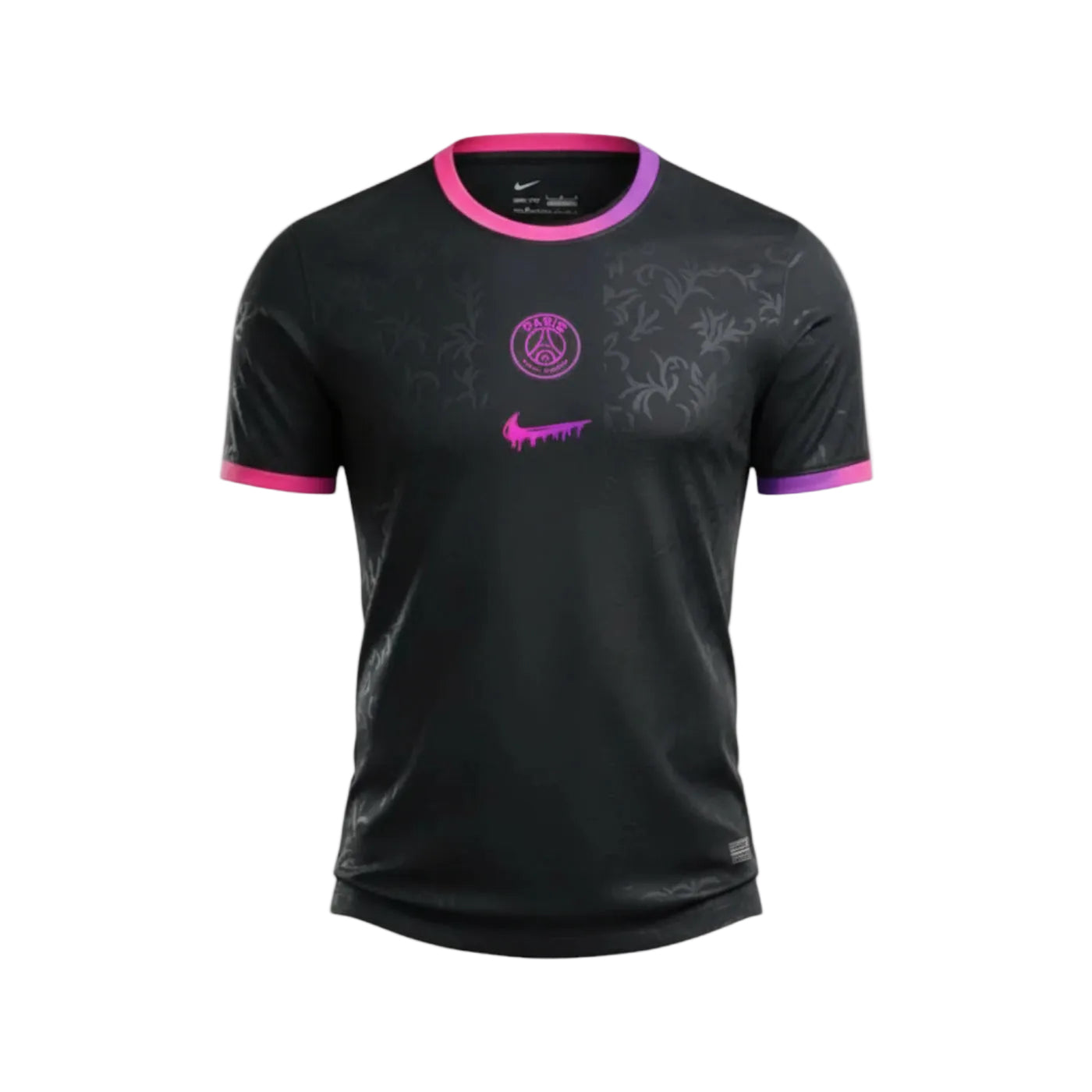 Maillot Paris rose noir motif fleurs S