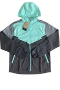 VESTE COUPE-VENT NIK RUNNING UV MENTHE/GRIS/CHARBON NOIR