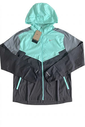 VESTE COUPE-VENT NIK RUNNING UV MENTHE/GRIS/CHARBON NOIR
