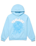 Sweat à capuche Web Sp5der Bleu ciel S