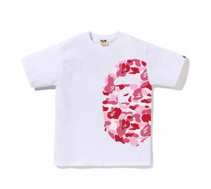 T-shirt Bvpe blanc, rose camo S