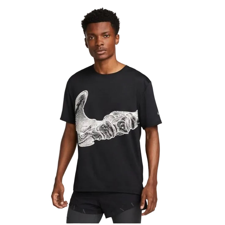 T-Shirt Nik Dri-FIT Running Division "Skeleton Bone Swoosh ” noir S