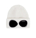 Bonnet en laine mérinos C.P. Company blanc