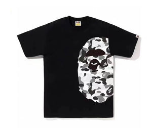 T-shirt Bvpe noir, gris camo S