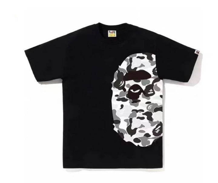 T-shirt Bvpe noir, gris camo S