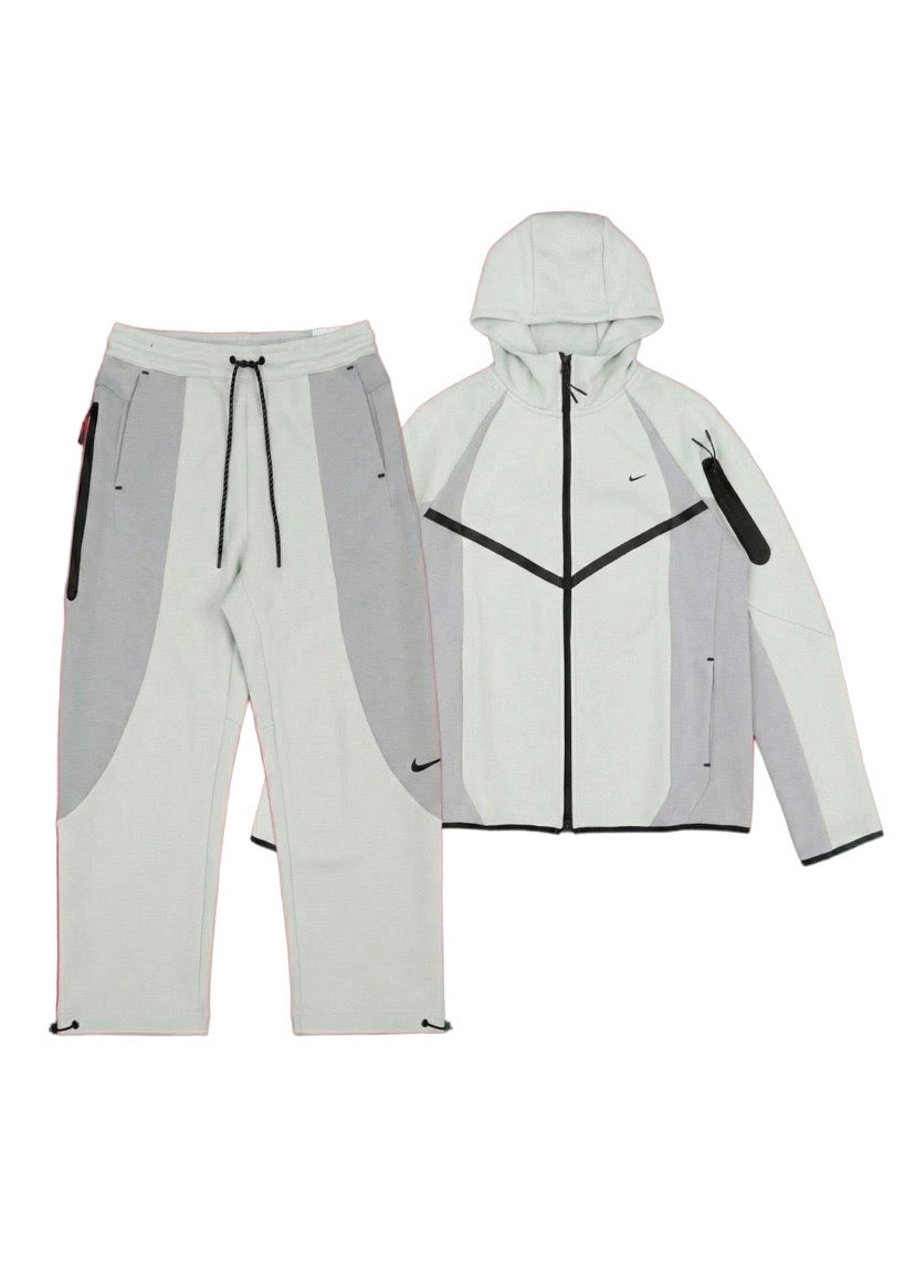 Nik tech fleece Windrunner - Ensemble Gris Platine et Gris Clair S