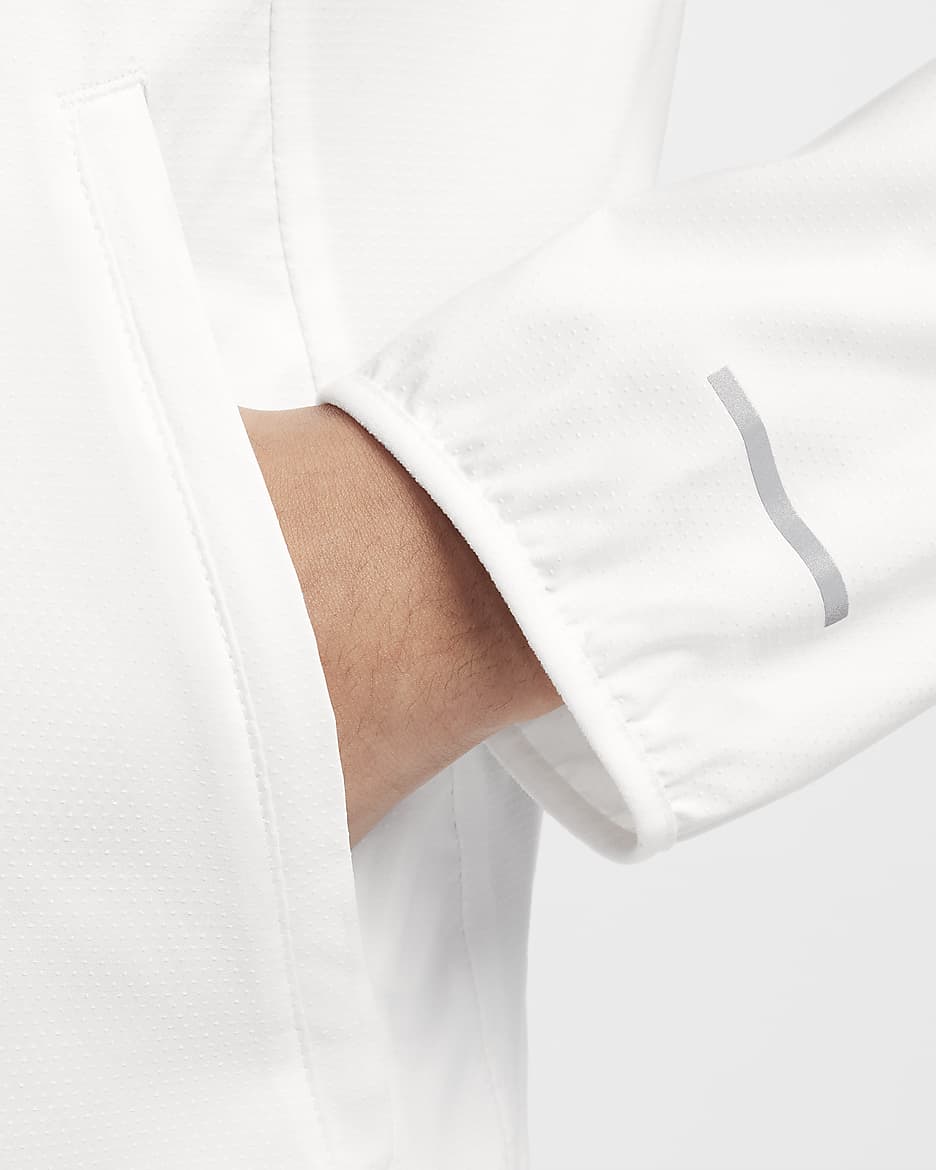 Veste de course Nik Repel Windrunner Blanc