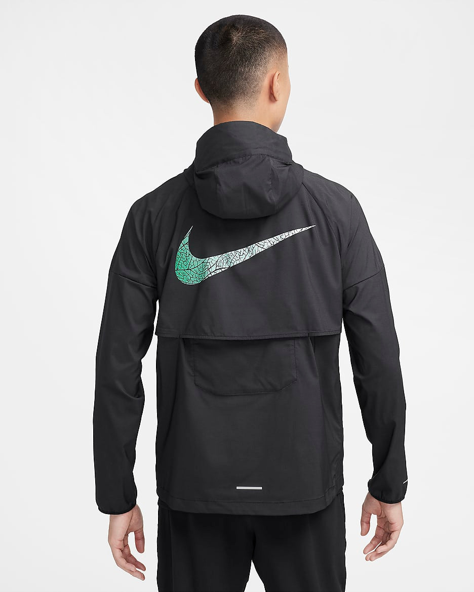 Veste de course Nik Repel Windrunner Noir