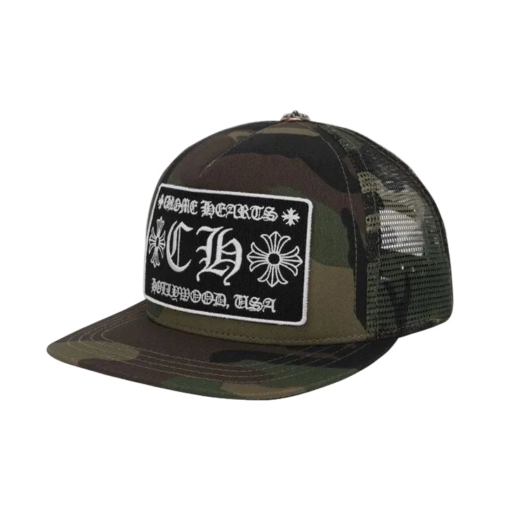 Casquette à broderies Chrome Hearts camouflage S
