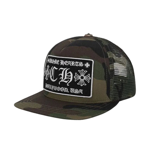 Casquette à broderies Chrome Hearts camouflage S