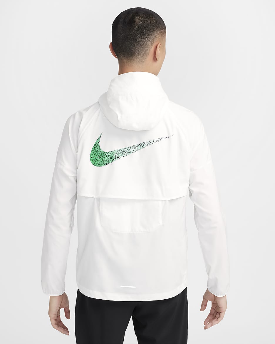 Veste de course Nik Repel Windrunner Blanc
