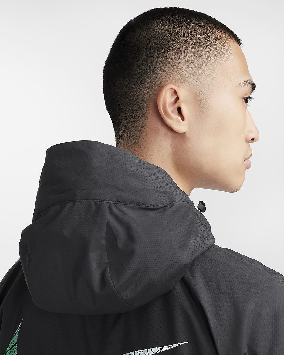 Veste de course Nik Repel Windrunner Noir