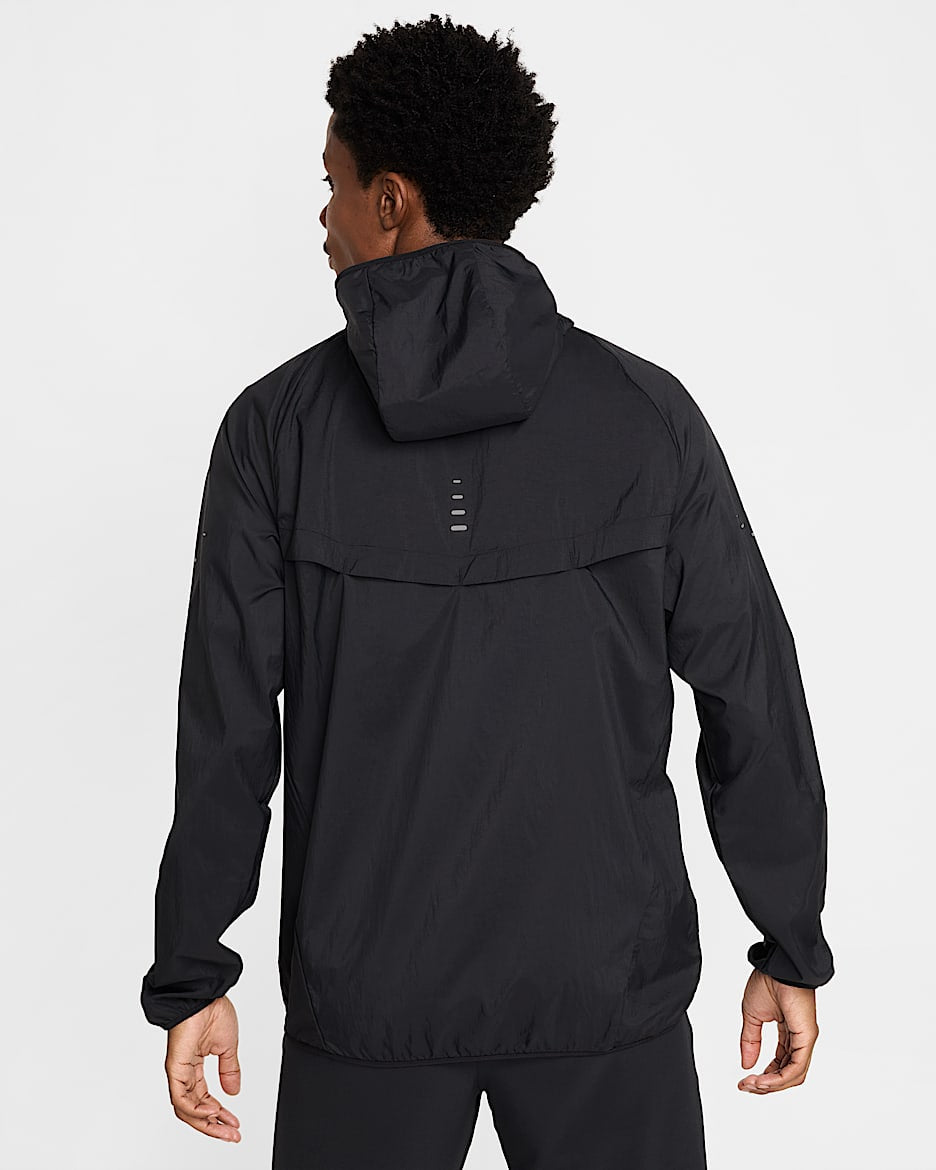 Nik Stride Veste de running déperlante anti-UV Color Noir pour homme
