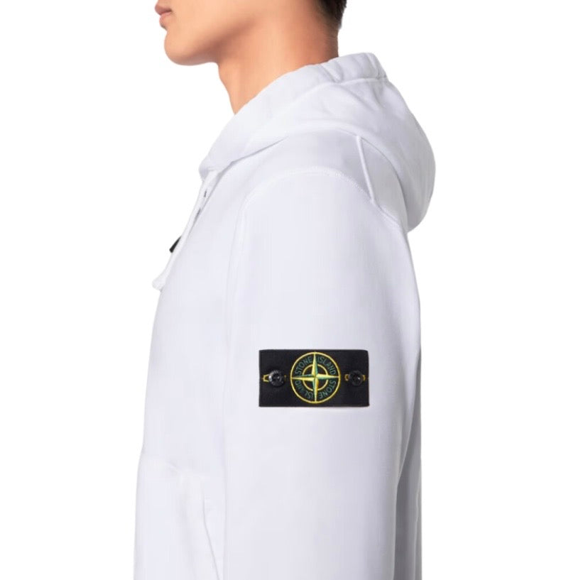 Sweat-shirt zippé à capuche STONE ISLANDE Color Blanc S
