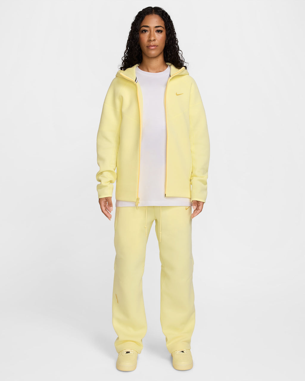 Nik x NOCTV Tech Fleece - Ensemble sweat à capuche et pantalon de jogging Jaune S