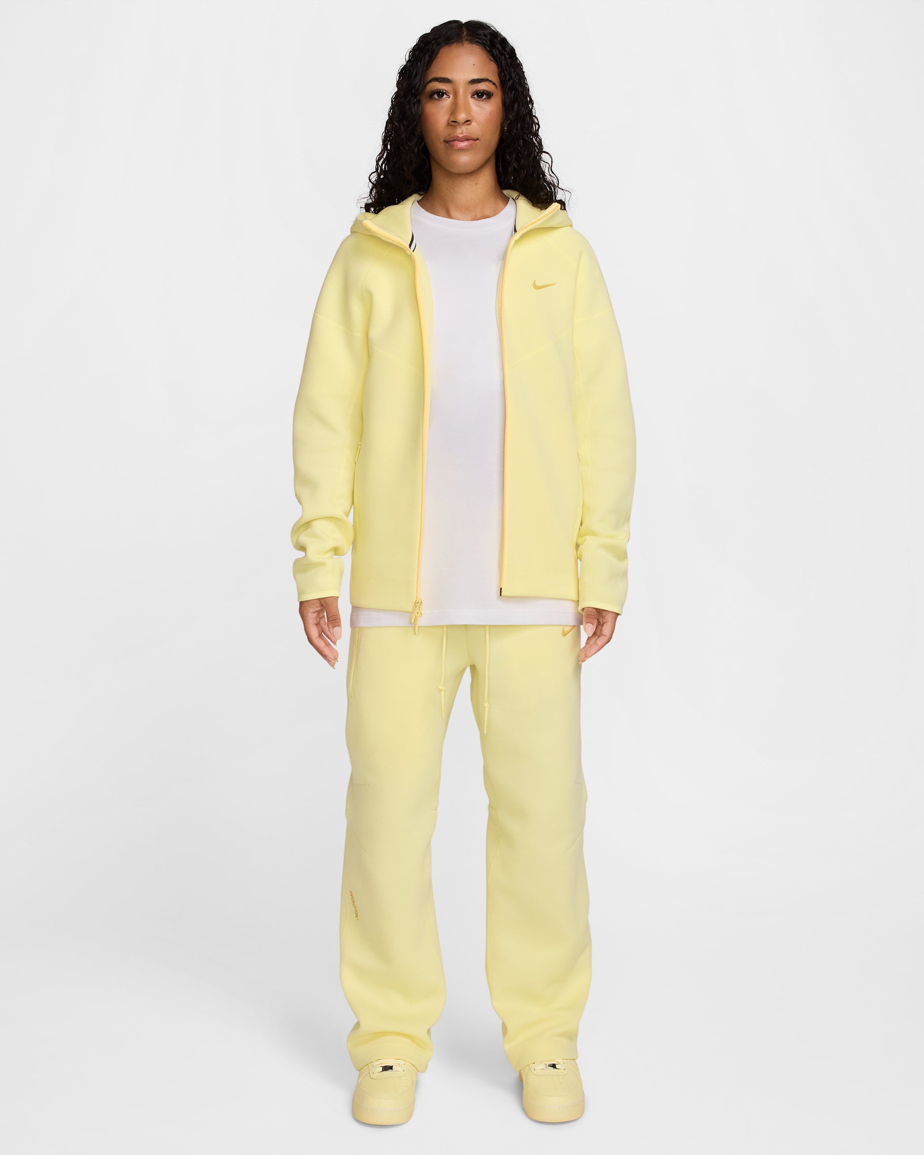 Nik x NOCTV Tech Fleece - Ensemble sweat à capuche et pantalon de jogging Jaune S