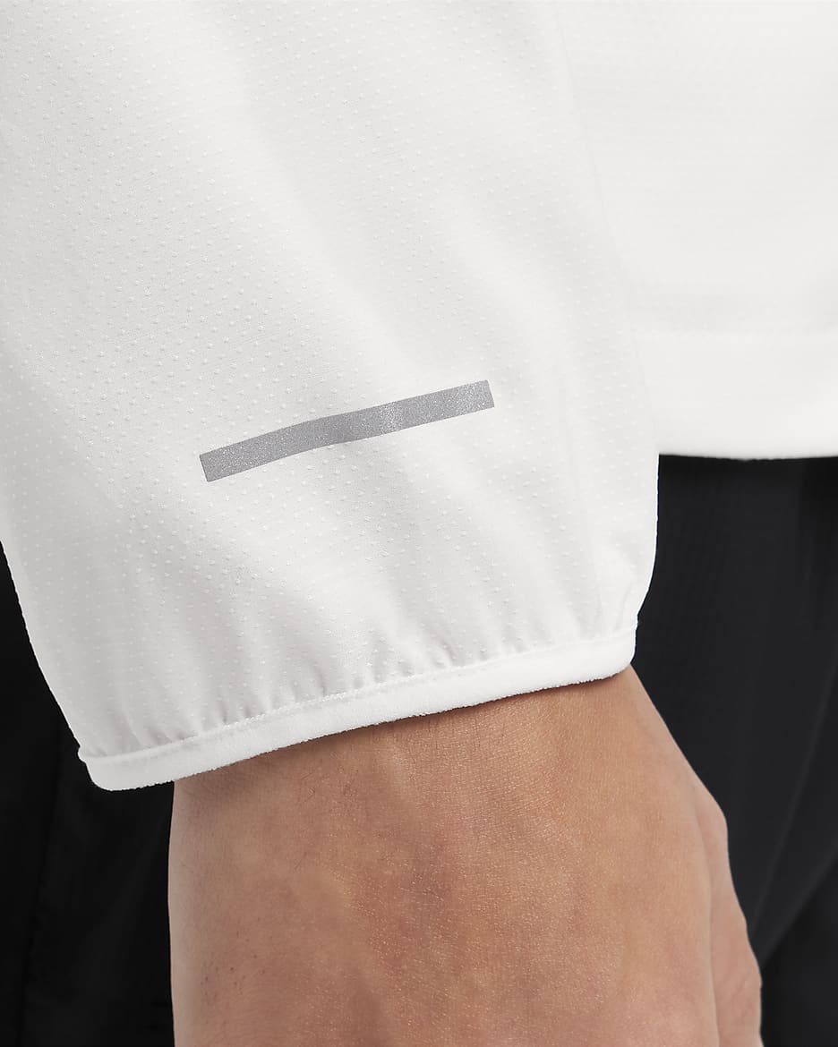 Veste de course Nik Repel Windrunner Blanc