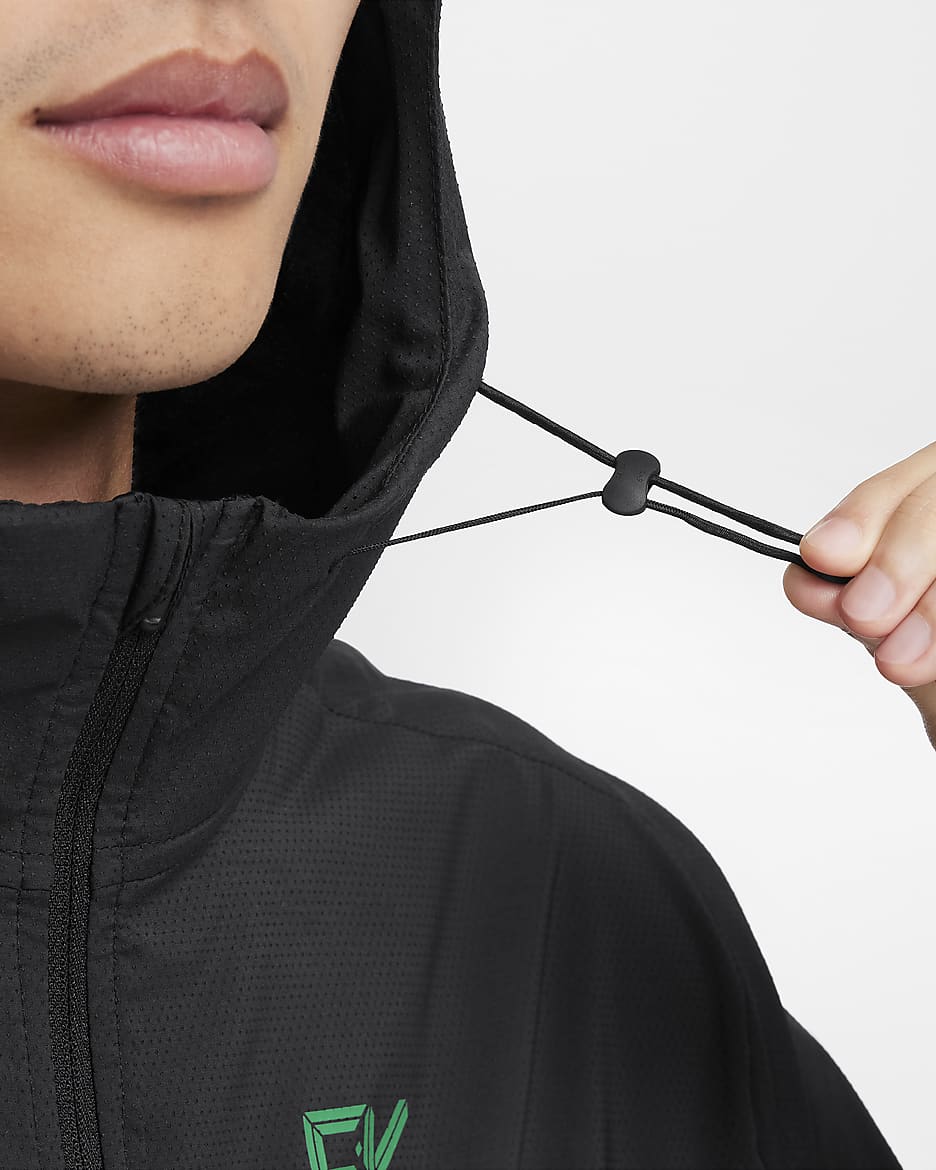 Veste de course Nik Repel Windrunner Noir