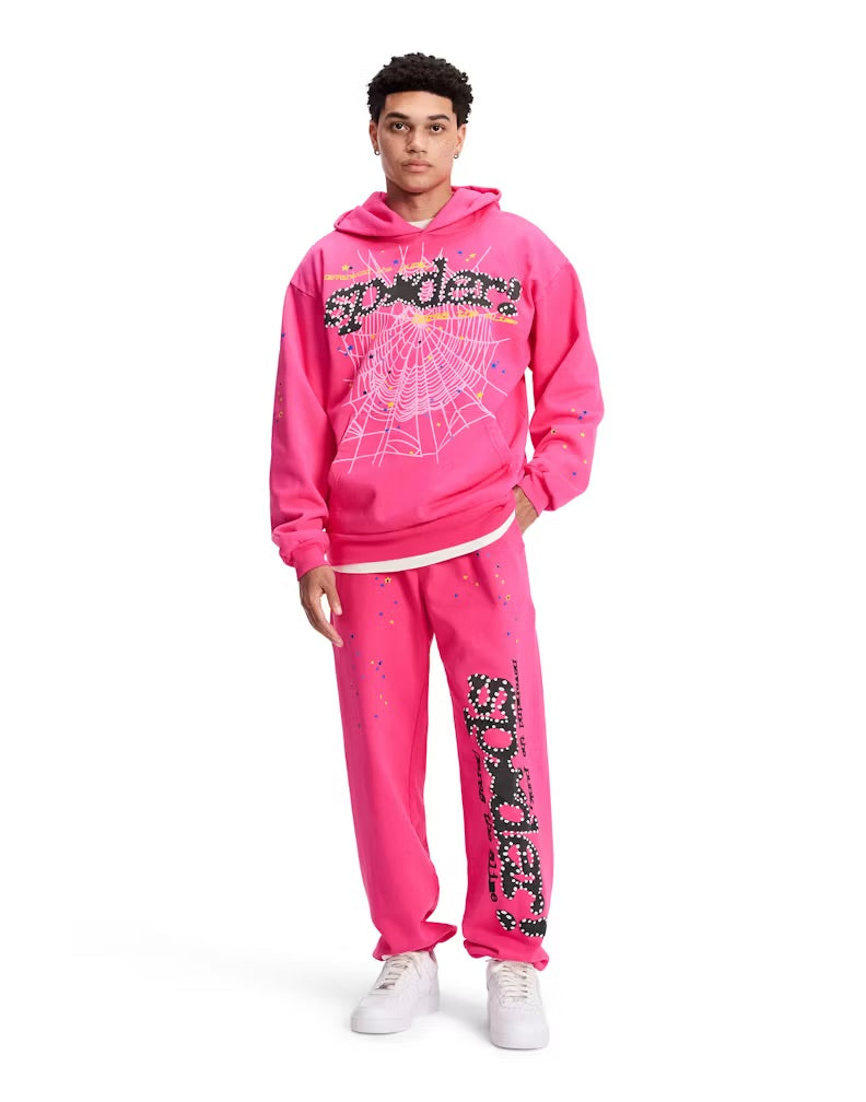 Sweat à capuche Sp5der P*NK Rose S