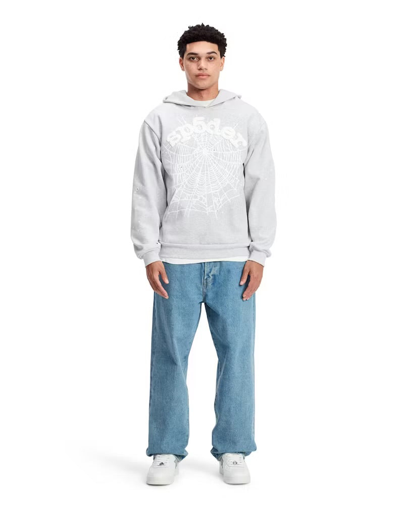 Sweat à capuche Web OG Sp5der
Gris chiné S
