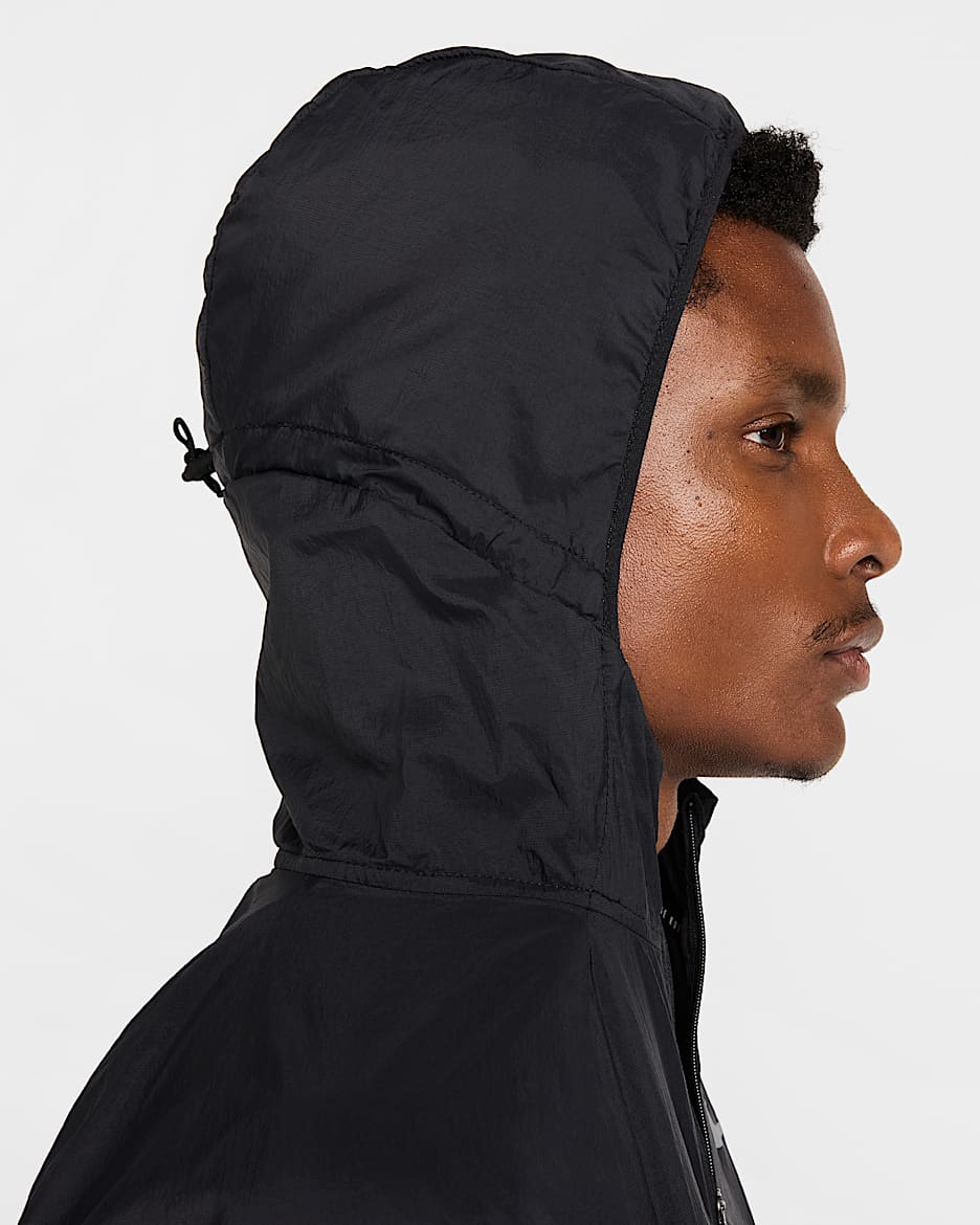 Nik Stride Veste de running déperlante anti-UV Color Noir pour homme