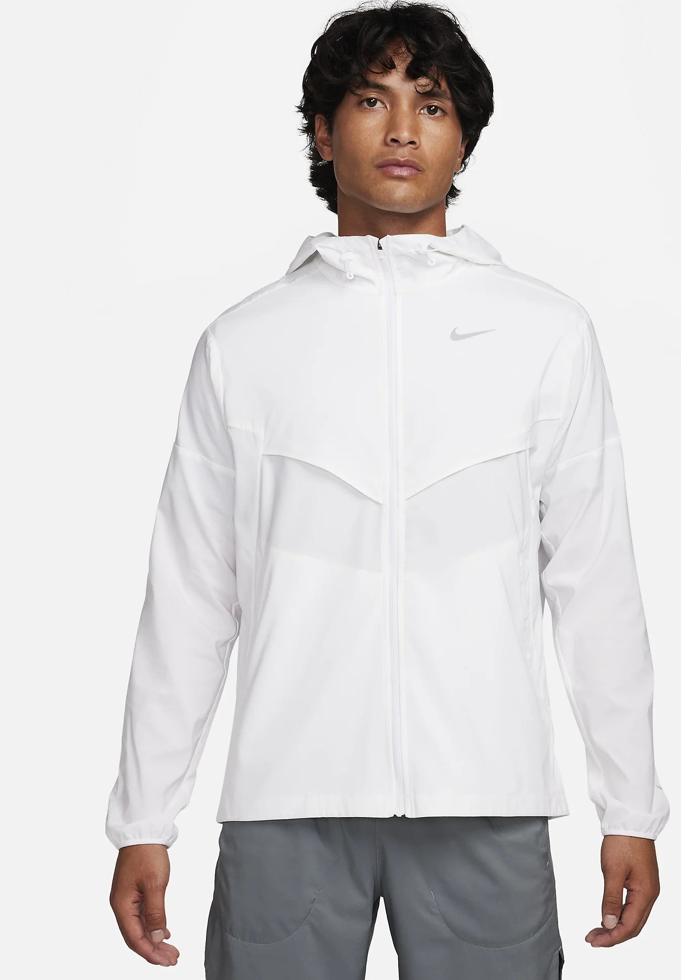 Nik Stride Veste de running déperlante anti-UV Color Blanc pour homme