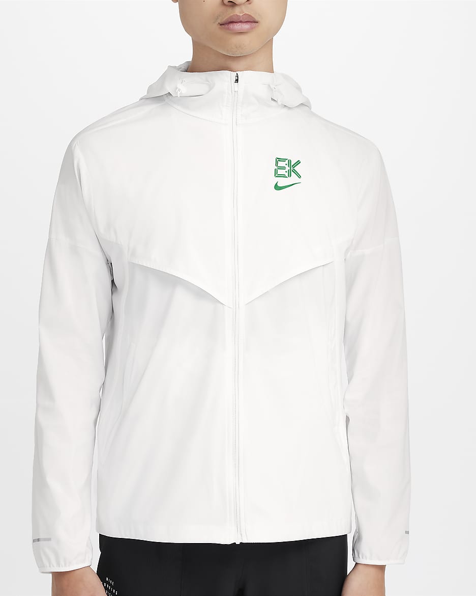 Veste de course Nik Repel Windrunner Blanc