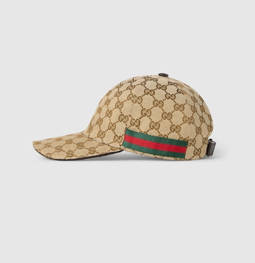 Casquette en toile GG avec des détails bande Web S