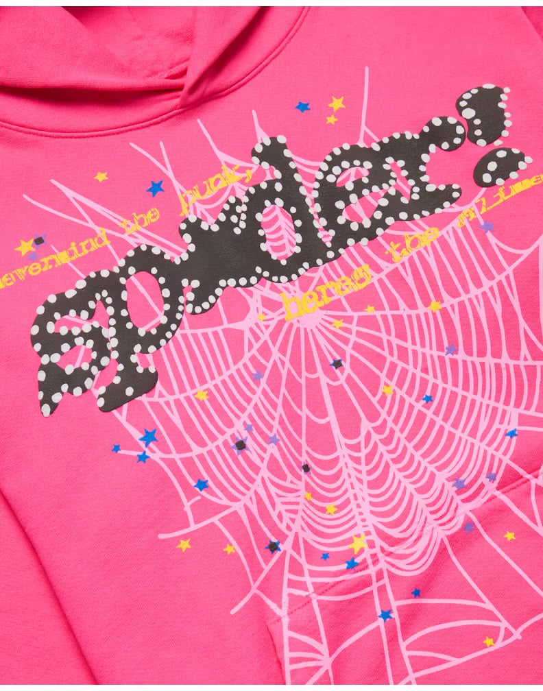 Sweat à capuche Sp5der P*NK Rose S