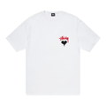 T-shirt Stüssy Heart blanc coeur rouge S
