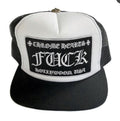 Casquette à broderies Chrome Hearts blanc, noir S