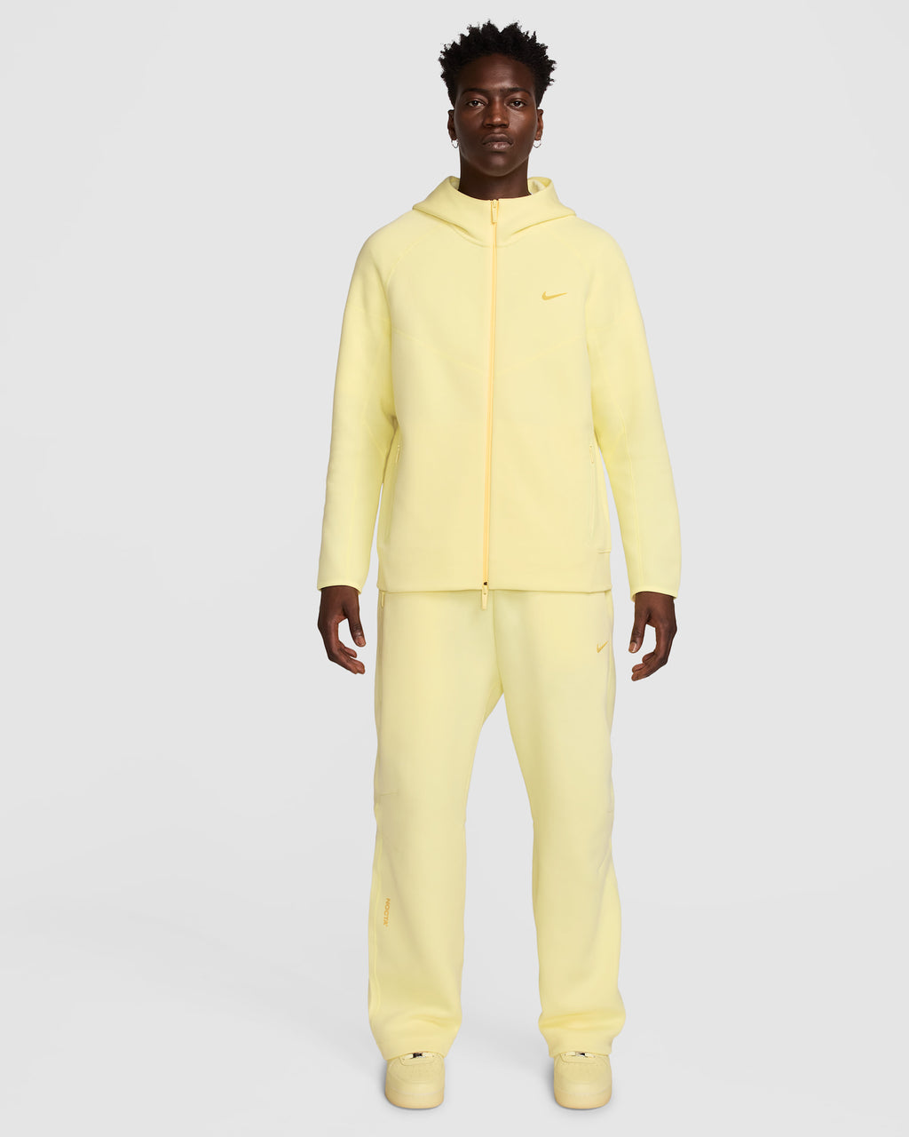 Nik x NOCTV Tech Fleece - Ensemble sweat à capuche et pantalon de jogging Jaune S