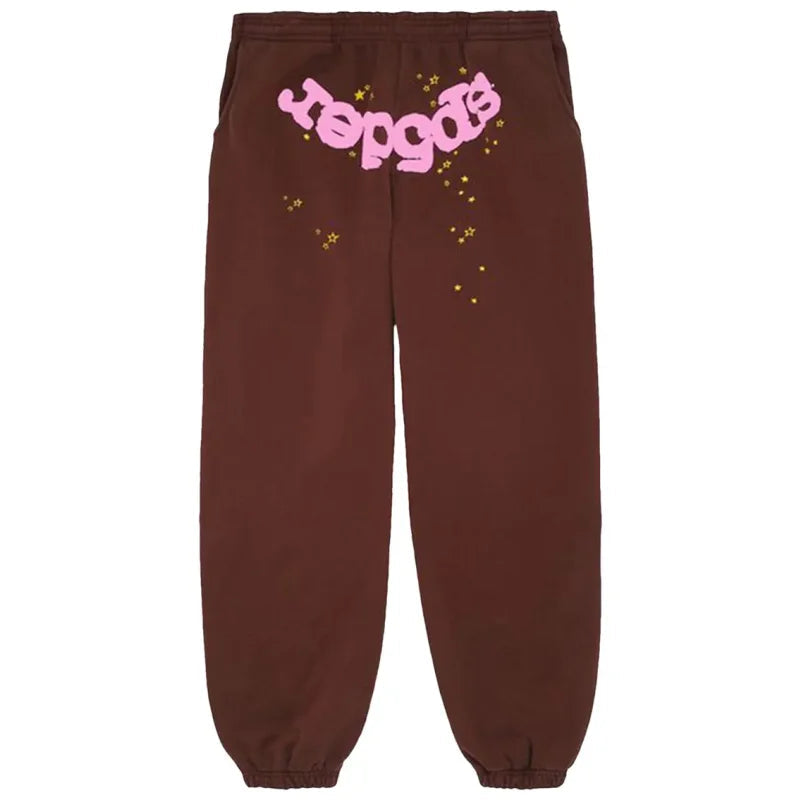 Pantalon de survêtement Sp5der Wait Web Brun/Gris ardoise S