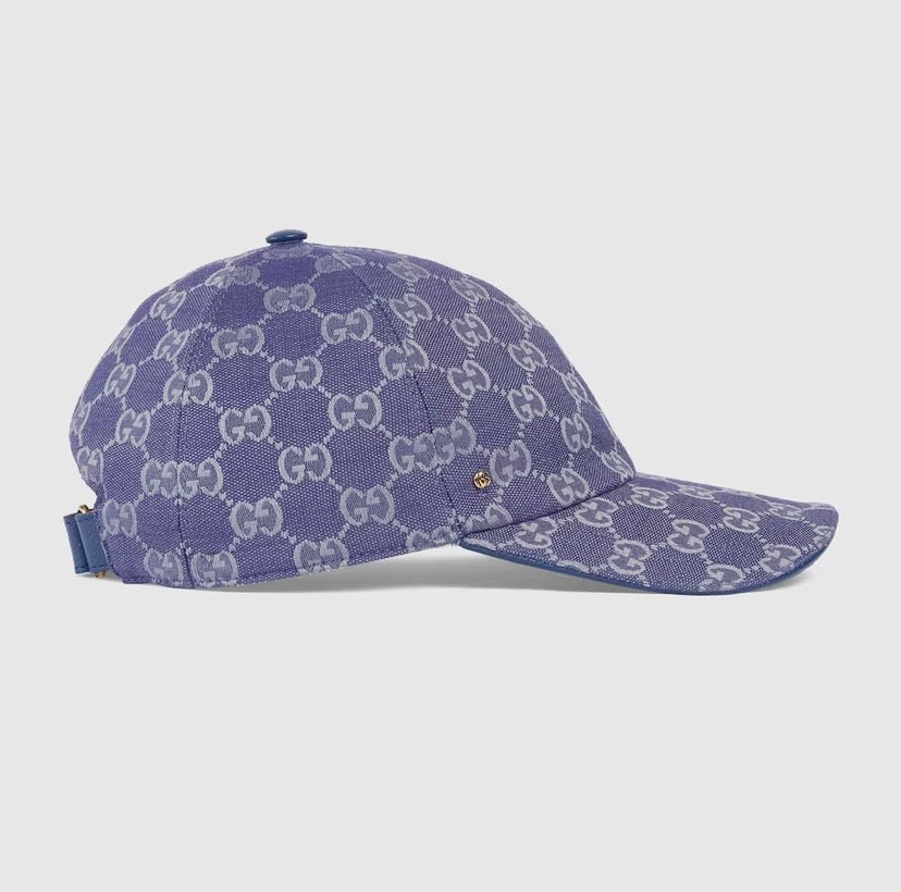 Casquette en toile GG Bleu S
