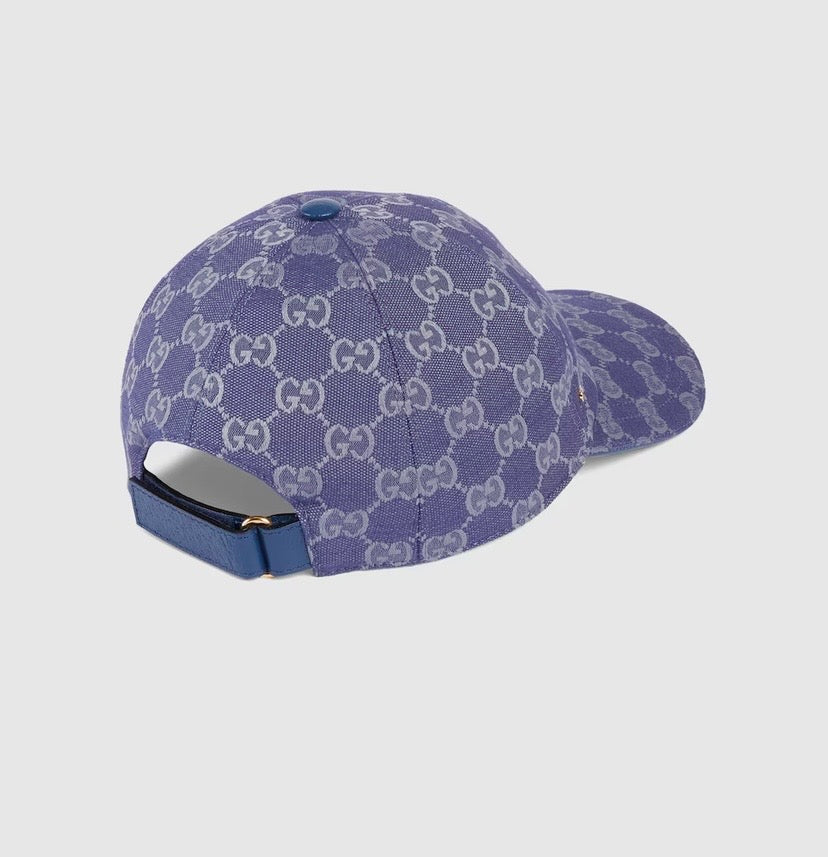 Casquette en toile GG Bleu S